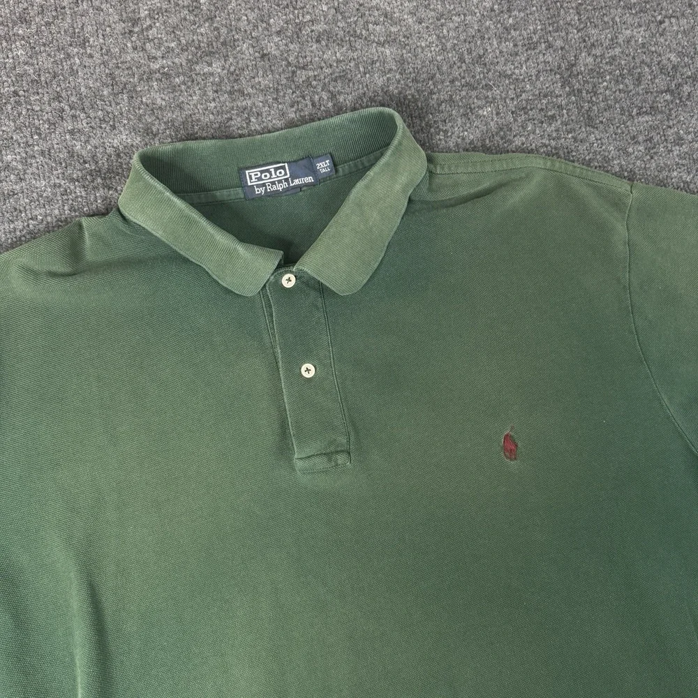 Ralph Lauren Polo Shirt Men's XXL Tall Classic Fit Green Short Sleeve